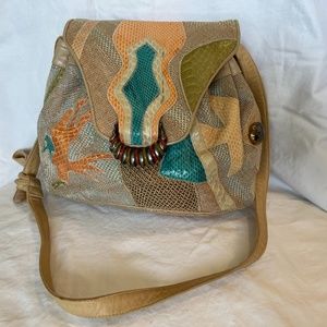 Vintage Sharif handbag with Snake skin accents